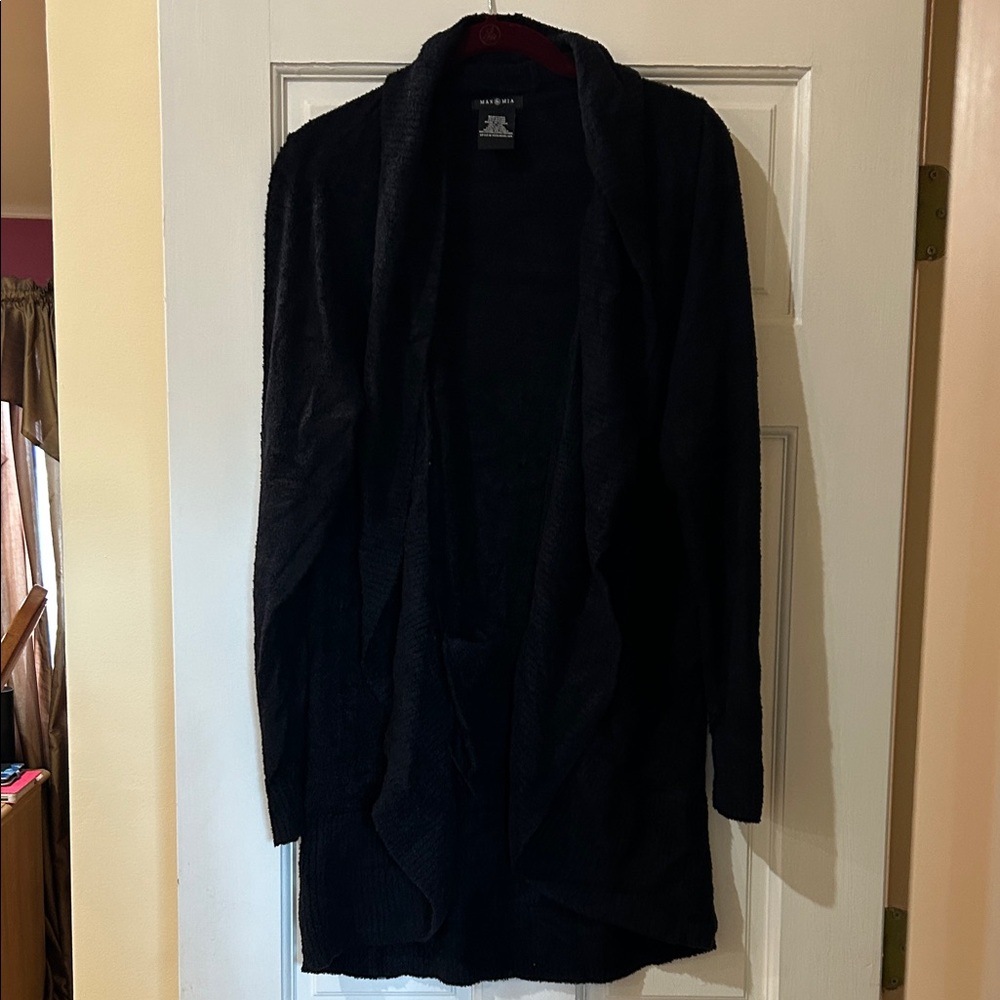 Max Mia Black Draped Cardigan